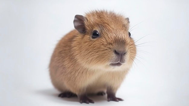 Capybara Copy space background Generative AI