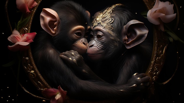 사진 카피바라 는 카피바르 아기 의 <unk> 을 키스 한다