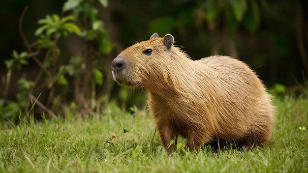 카피바라 (Capybara) 는 북부 판타날 (Pantanal) 의 자연 서식지에서 가장 큰 둥근 야생 동물입니다.