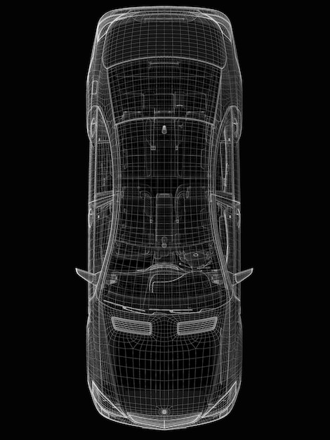 Car 3D model body structure