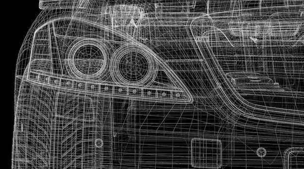 Строение кузова 3D модель автомобиля