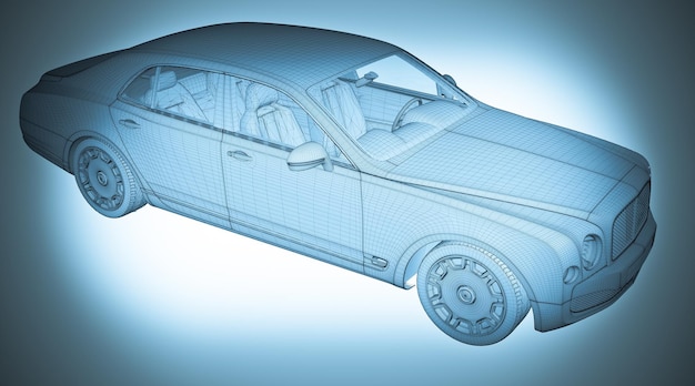 Строение кузова 3D модель автомобиля