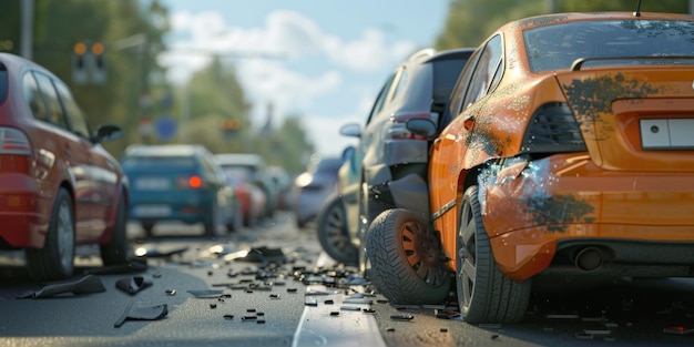 写真 自動車事故 ジェネレーティブ・ai