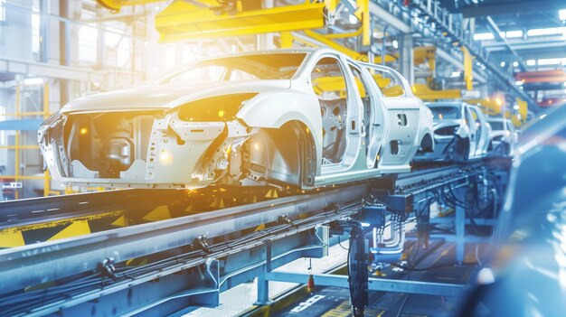 Car Assembly Line in Factory