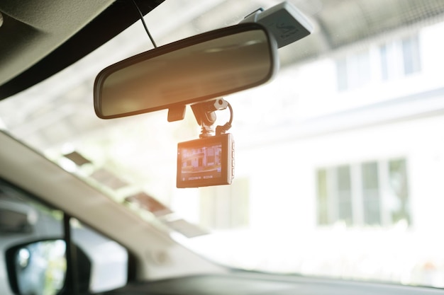 Car camera with blur background