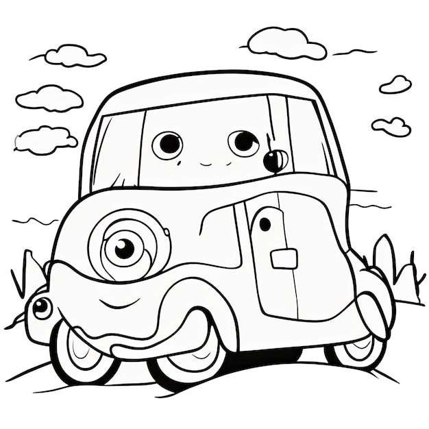 Photo car coloring pages