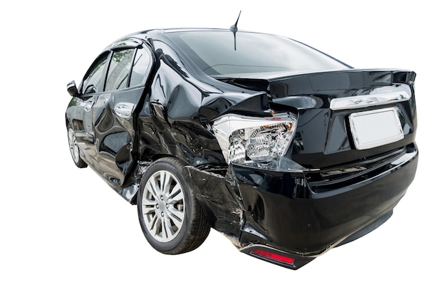 Photo car crash accident background