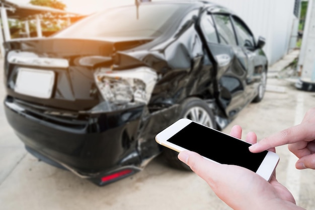 Car crash accident background