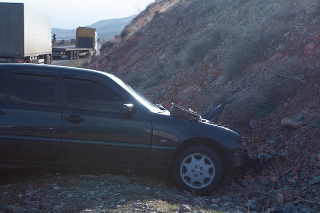 Car crash accident on the road