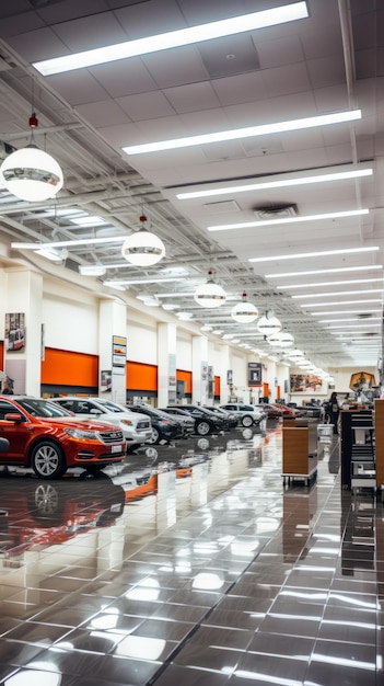 Photo car dealership showroom