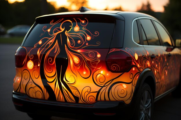 Photo car decal