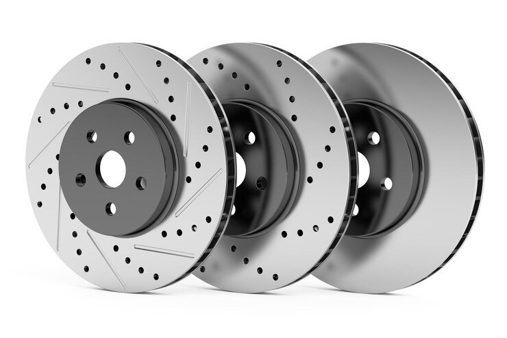 Car discs brake rotors 3D rendering