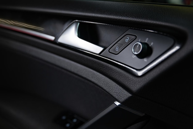 Car door card with controls