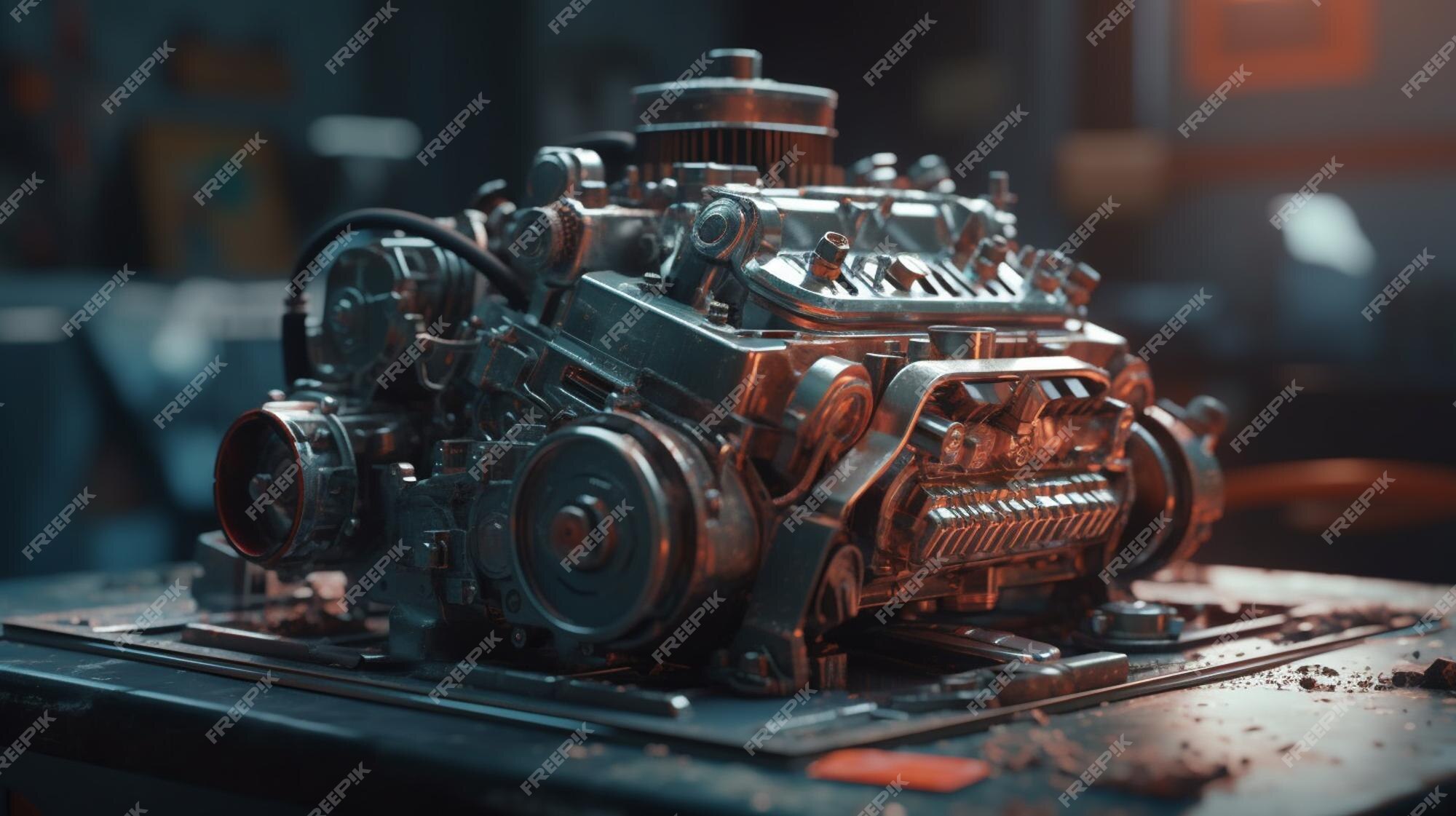 Premium AI Image  A 3d model of a race car engine