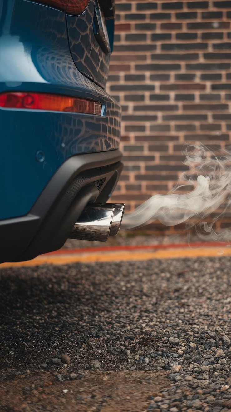 Photo car exhaust pipe