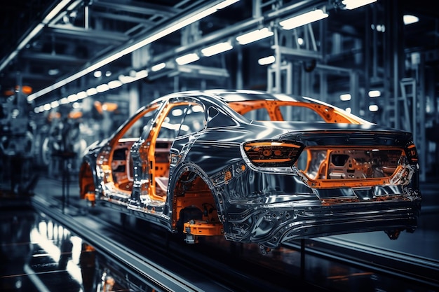 Car factory A modern car production plant Generative Ai