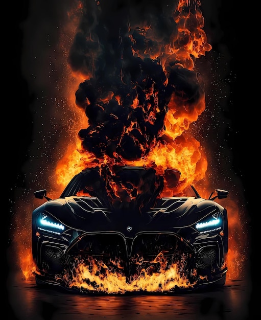 Car on fire