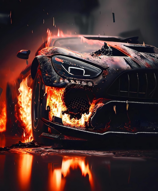 Car on fire