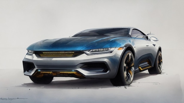 The car of the future futuristic world