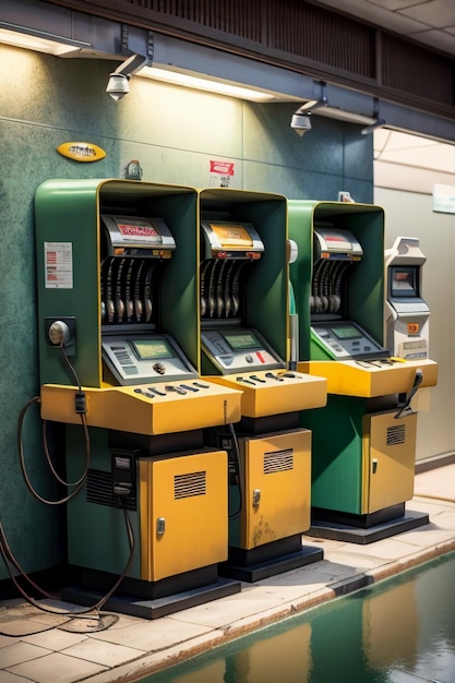 Photo car gas station automatic refueling machine working equipment machine charging pile vending machine