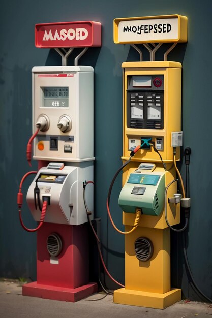 Photo car gas station automatic refueling machine working equipment machine charging pile vending machine