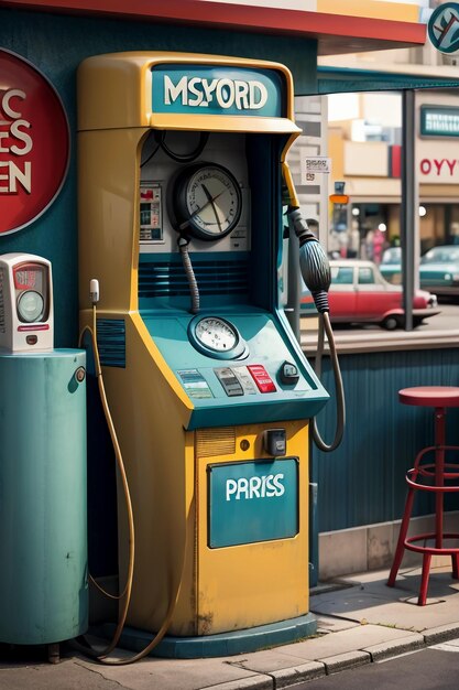 Foto distributore automatico di pile di ricarica della macchina per il rifornimento automatico della macchina per il rifornimento di carburante della stazione di servizio per auto