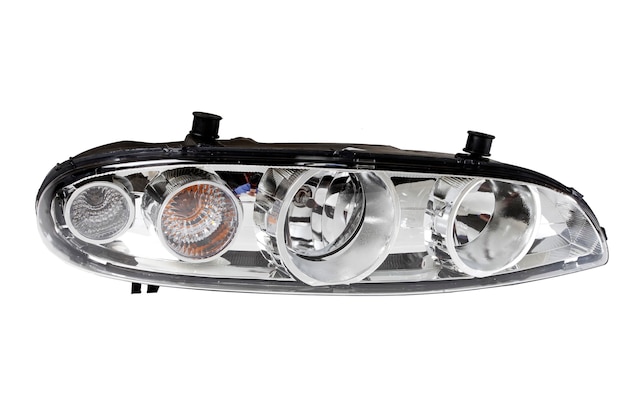 Car headlight white background