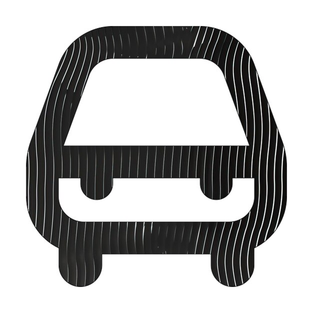 car icon black white lines texture