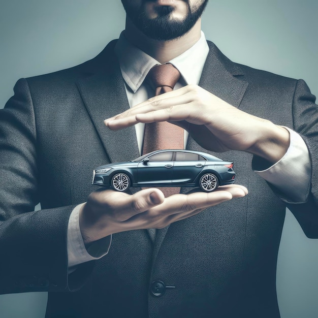 Страхование автомобилей и покупка концептуальной машины с ключами под рукой
