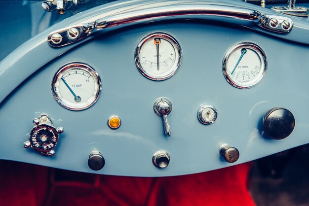 Car interior, dashboard panel