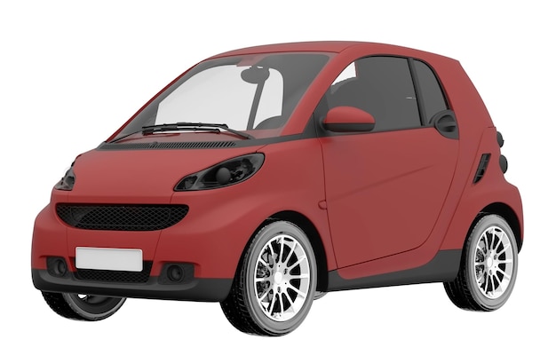 Car isolated vehicle 3d rendering red illustration texture