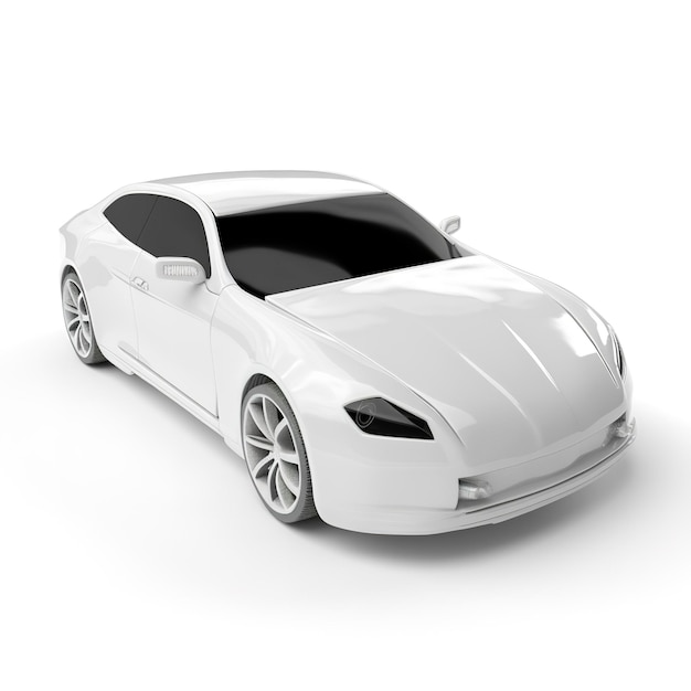 Car isolated on white background generate ai