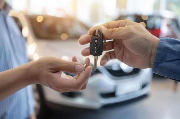 Photo car key handover moment