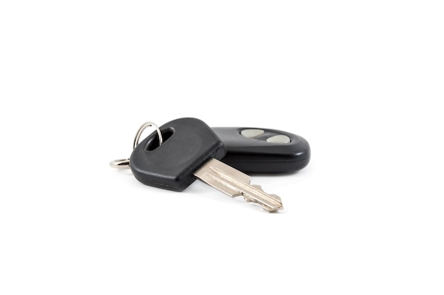 Car keys isolated on white background