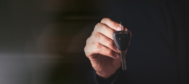 Car Keys Seller hand giving keys