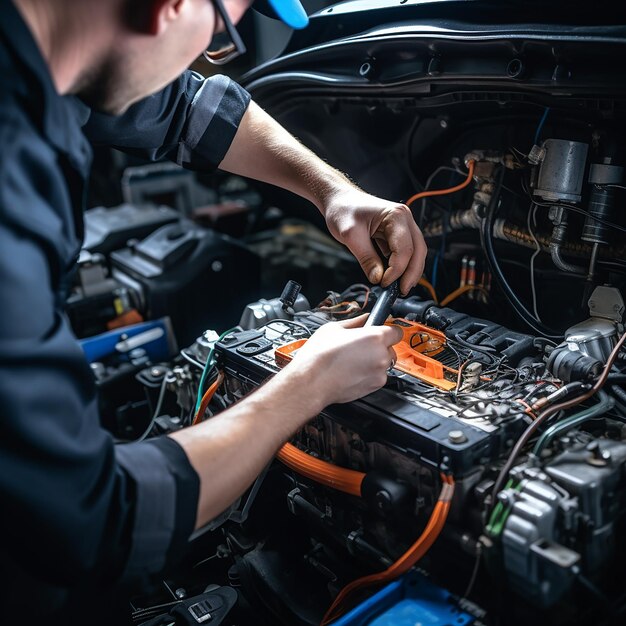 Car Mechanic Technician Working Repair