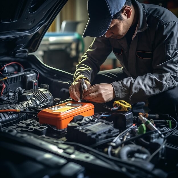 Car Mechanic Technician Working Repair