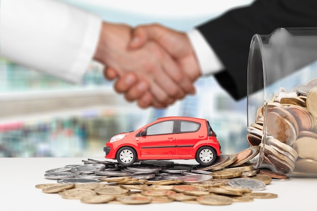 Car money buy insurance credit rent concept