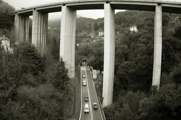 Photo car moving on road