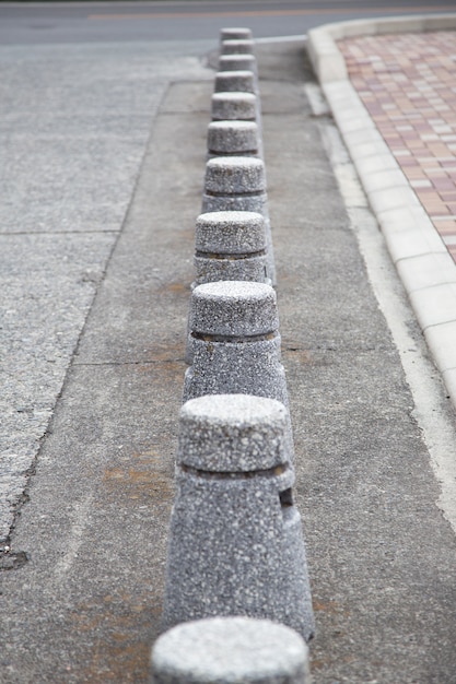 Car pole stone