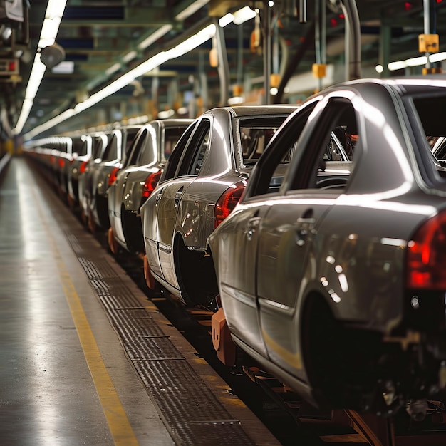 Car Production Line with Unfinished Cars