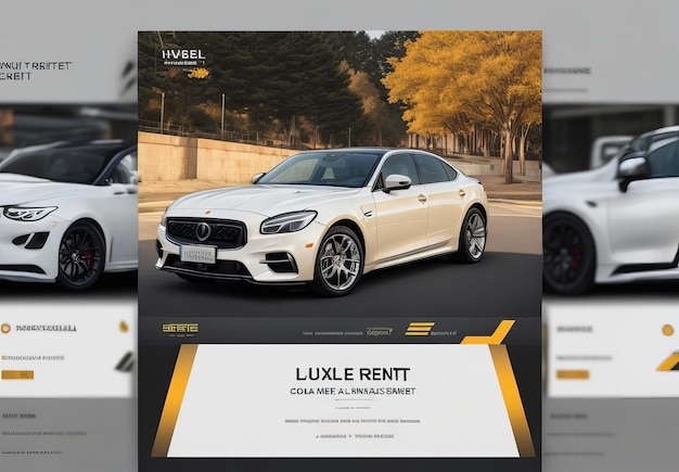 Photo car rental promotion social media post banner template