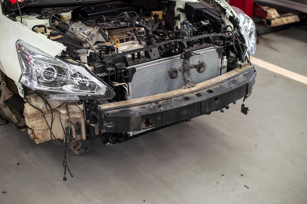 Car in repair station and body shop