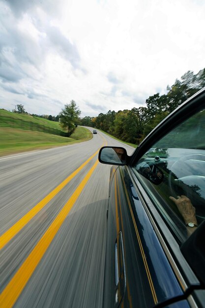 Car on road against sky