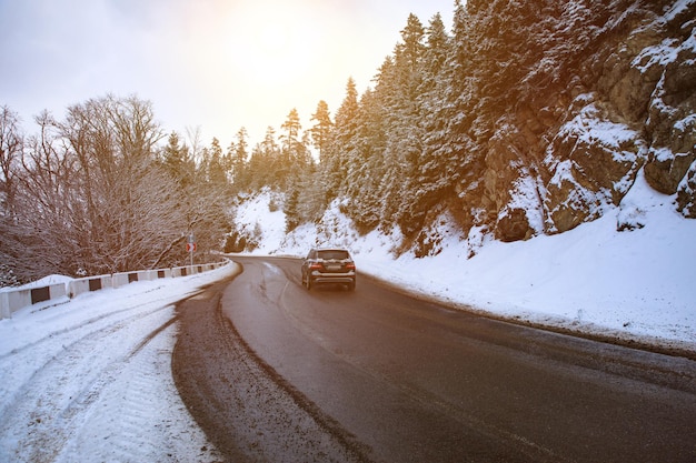 Car in road