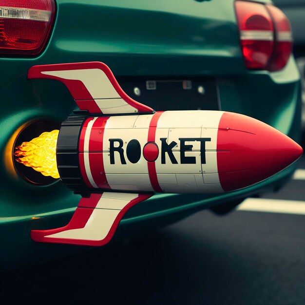 Photo car rocket type brake light