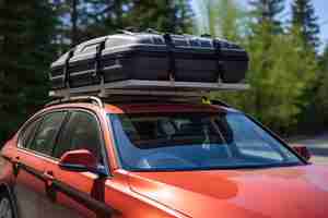 Photo car roofbox filled with gear