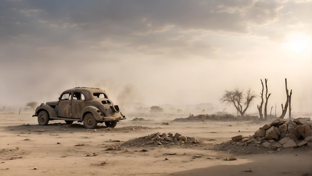 Photo a car's silent tale