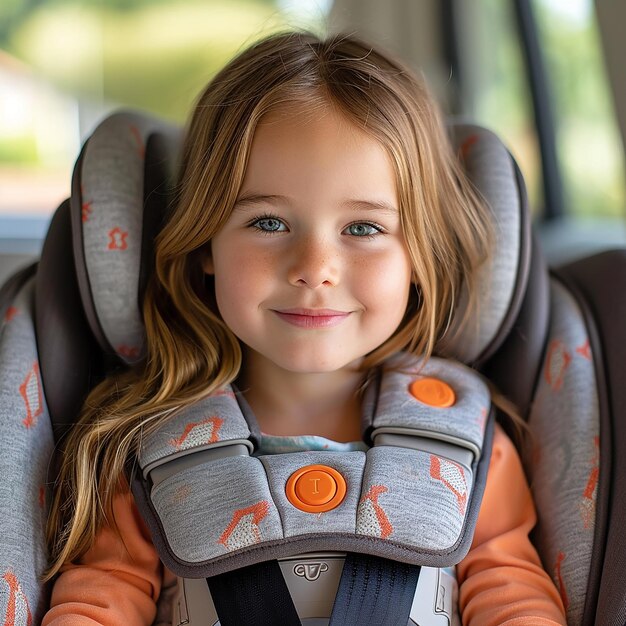 車の前方または後方に向かうように回転できる車椅子車に乗っている子どもが前方向きの座席に転向する前に車の後方向きに長く座ることを可能にします