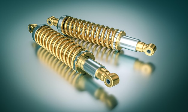 Car shock absorbers with gold spring